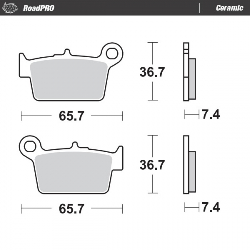 Rear pad Ceramic series