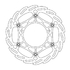 Front floating 260mm Flame series steel inner carrier