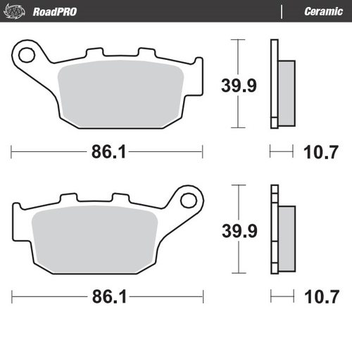 Rear pad Ceramic series