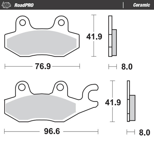 Front pad Ceramic series | Front pad right Ceramic series | Rear pad Ceramic series