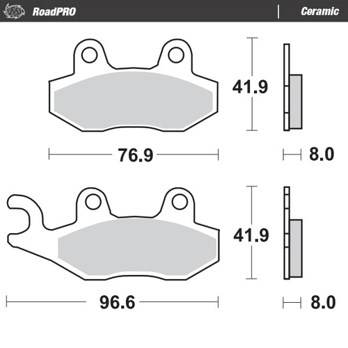 Front pad Ceramic series | Front pad right Ceramic series | Rear pad Ceramic series
