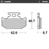 Rear pad Ceramic series | Rear pad Sinter series