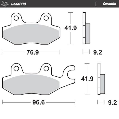 Front pad Ceramic series | Rear pad Ceramic series