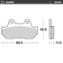 Front pad Ceramic series | Rear pad Ceramic series