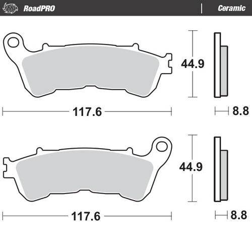 Front pad Ceramic series | Rear pad Ceramic series