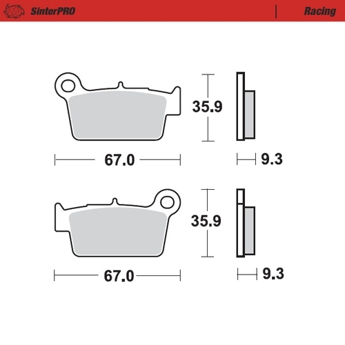 Rear pad Racing series