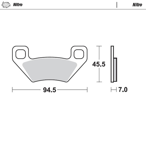 Front pad left Nitro series | Front pad right Nitro series | Rear pad Nitro series | Rear pad right Nitro series