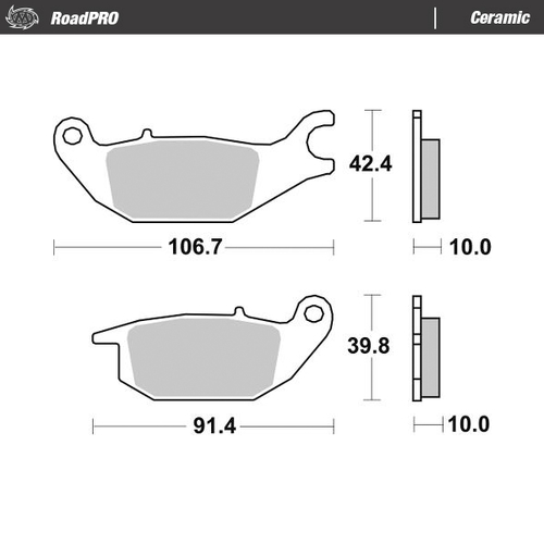 Rear pad Ceramic series