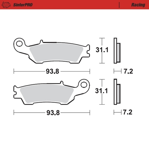 Front pad left Racing series