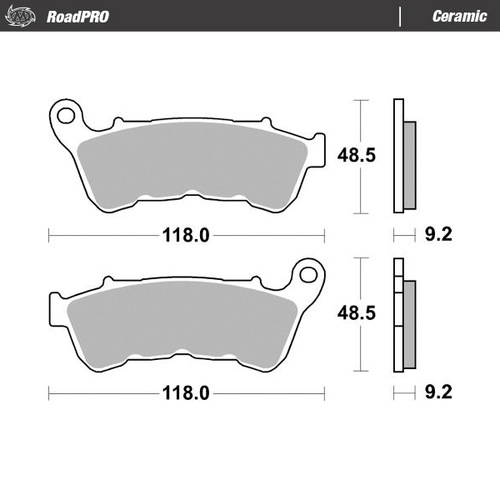Front pad Ceramic series | Front pad right Ceramic series