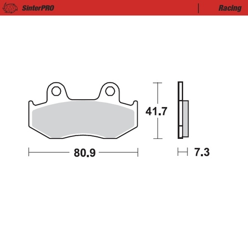 Front pad left Racing series | Front pad right Racing series | Rear pad Racing series