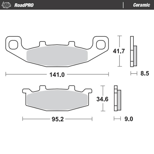 Front pad Ceramic series | Rear pad Ceramic series
