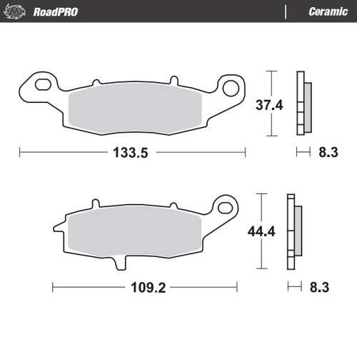 Front pad Ceramic series | Front pad right Ceramic series | Rear pad Ceramic series