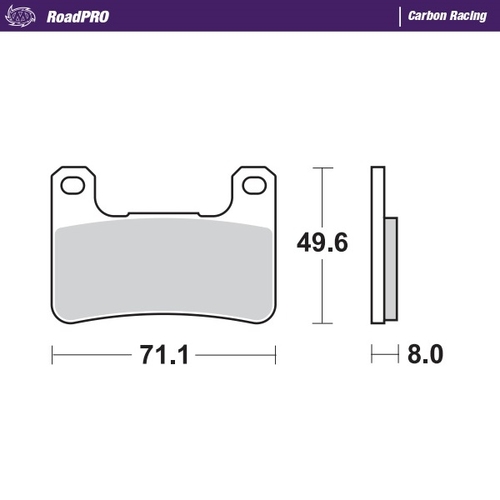 Front pad Carbon Racing series
