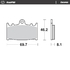 Front pad Ceramic series | Front pad right Ceramic series