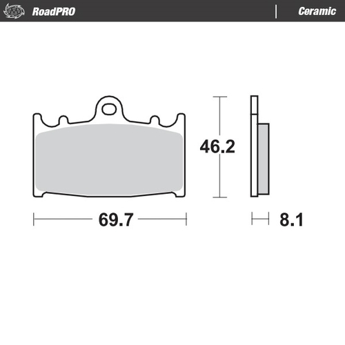 Front pad Ceramic series | Front pad right Ceramic series
