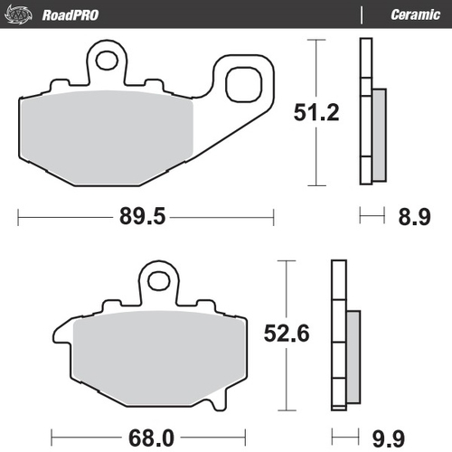 Rear pad Ceramic series