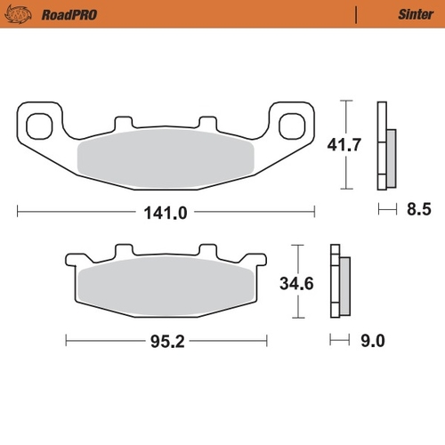 Rear pad Sinter series
