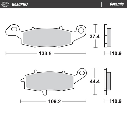 Rear pad Ceramic series