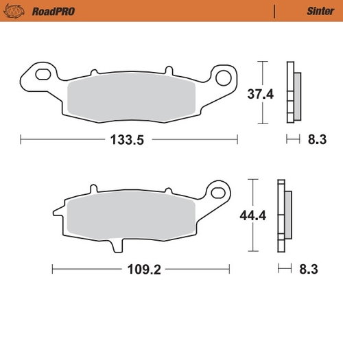 Rear pad Sinter series