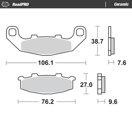 Front pad Ceramic series | Rear pad Ceramic series
