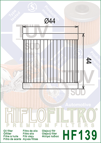 HF139 FILTRO OLIO SUZUKI DRZ 400 00>