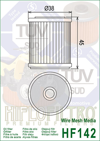 HF142 FILTRO OLIO YAM.WR/YZ 250/400/426<02
