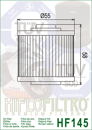 HF145 FILTRO OLIO YAMAHA XT600-TDM-XV535