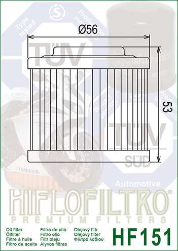 HF151 FILTRO OLIO PEGASO-BMW F65093-01