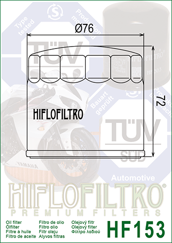 HF153 FILTRO OLIO MONSTER +888+916+996