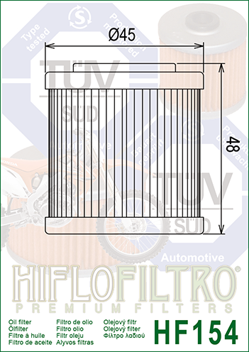 HF154 FILTRO OLIO HUSQY 4T.97>07 TUTTI MOD
