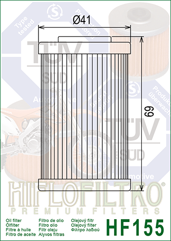 HF155 FILTRO OLIO KTM 4T.EXE-EGS+HUSABERG