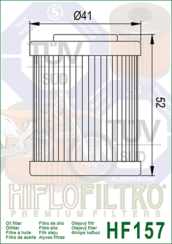 HF157 FILTRO OLIO KTM 400SXC+520 EXC 00>