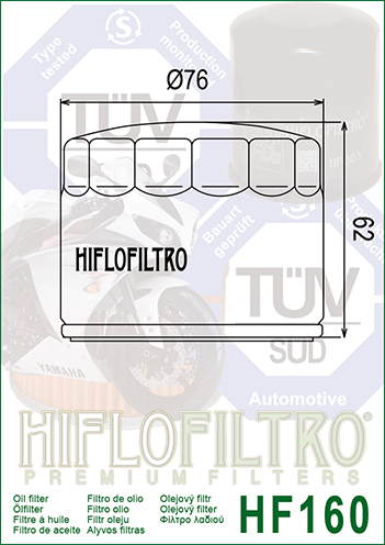 HF160 FILTRO OLIO BMW F650GS 08>