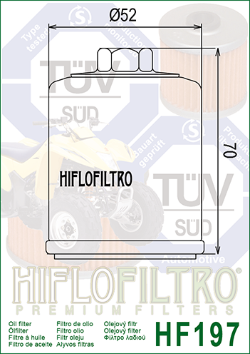 HF197 FILTRO OLIO POLARIS PHEONIX