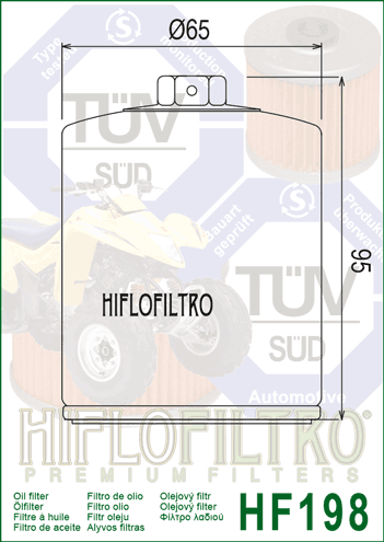 HF198 FILTRO OLIO POLARIS 700/800 05>