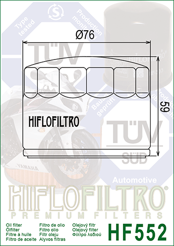 HF552 FILTRO OLIO HIFLO GUZZI DAL75>94