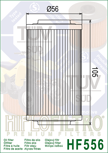 HF556 FILTRO OLIO BOMBARDIER QUEST/TRAX650
