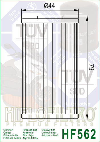 HF562 FILTRO OLIO HIFLO KYMCO DINK 125/200
