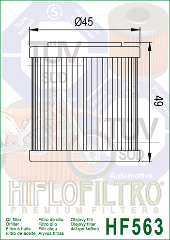 HF563 FILTRO OLIO HIFLO APRILIA/HUSQVARNA