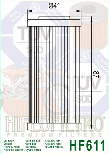 HF611 FILTRO OLIO SHERCO 450 END./SM