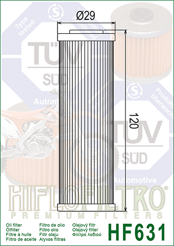 HF631 FILTRO OLIO BETA 350> MX/END  2010>