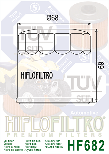 HF682 FILTRO OLIO HYOSUNG QUAD 450