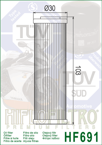 HF691 FILTRO OLIO FANTIC CABALLERO