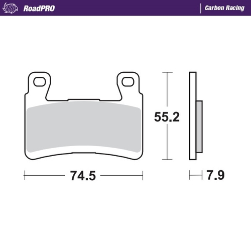 Front pad Carbon Racing series
