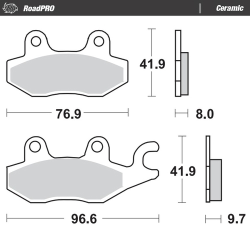 Front pad Ceramic series | Rear pad Ceramic series