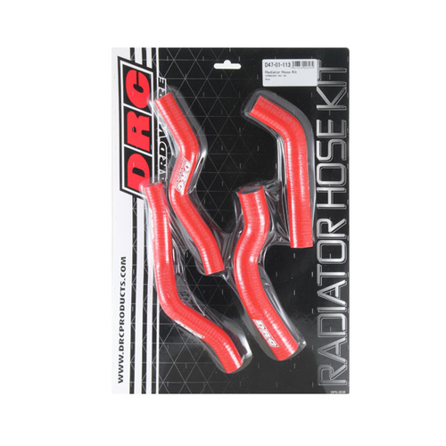 D47-01-113 DRC Radiator Hose Kit CRM250R '93-96 Red