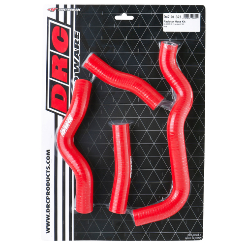 D47-01-323 DRC Radiator Hose Kit KLX250/D-Tracker '08- Red