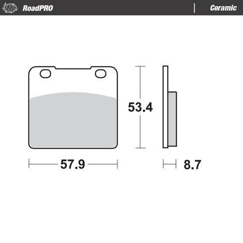 Front pad Ceramic series | Rear pad Ceramic series