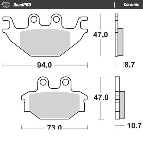 Rear pad Ceramic series